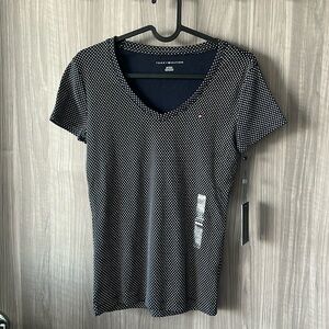 Tommy Hilfiger Navy Blue with White Polka Dot Tee T-shirt